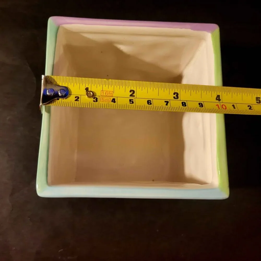 Vintage Burton+Burton Ceramic Baby Alphabet Block Planter Or Vase